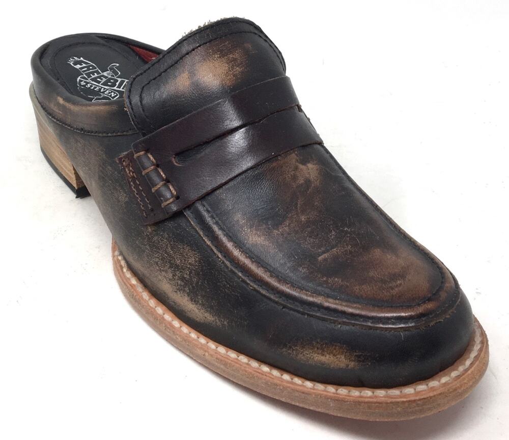 Freebird by Steven Collins Monalisa Women's Size 7 Brown Leather Heeled Shoes